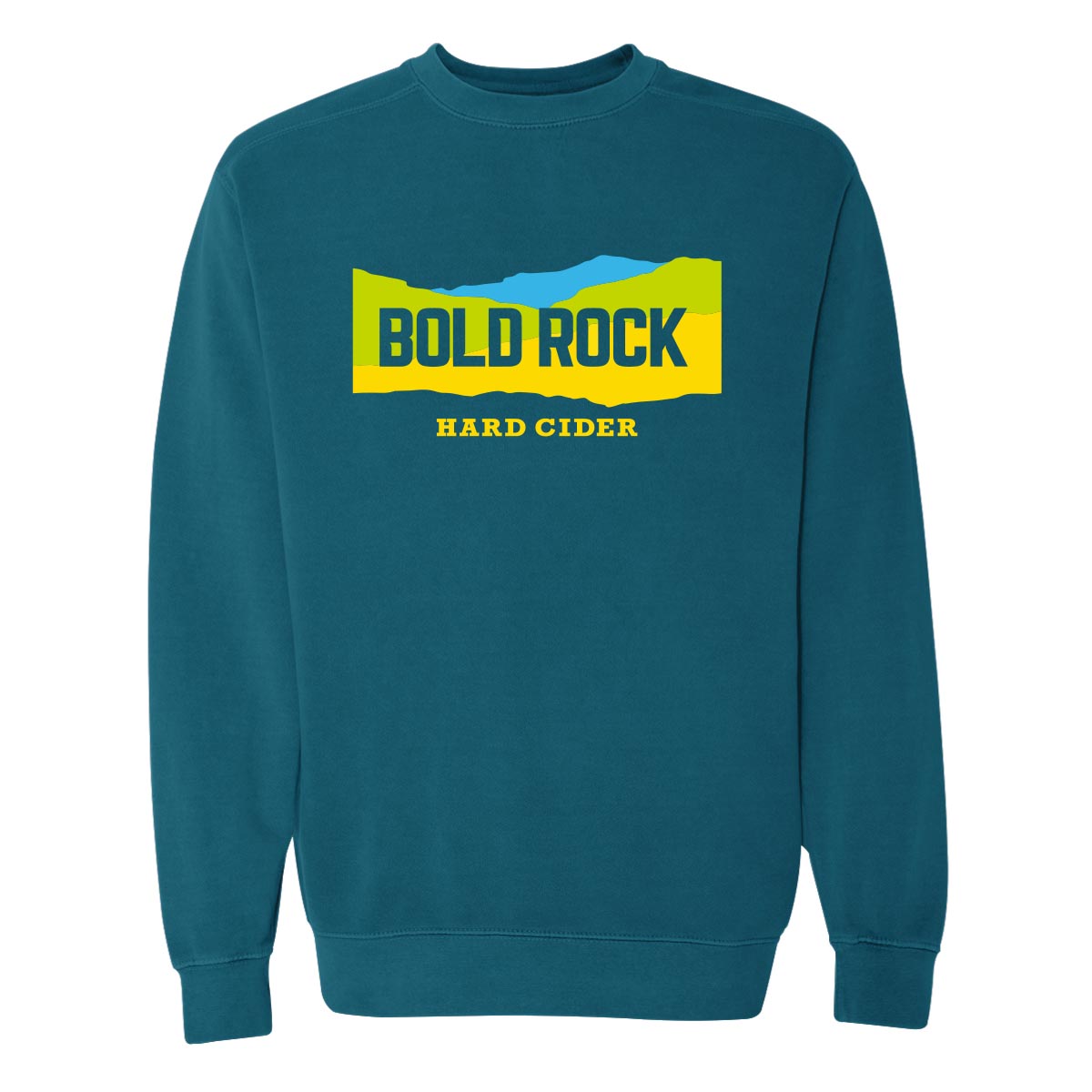 Bold Rock Yellow MtnScape Comfort Colors Topaz Blue - Bold Rock Shop